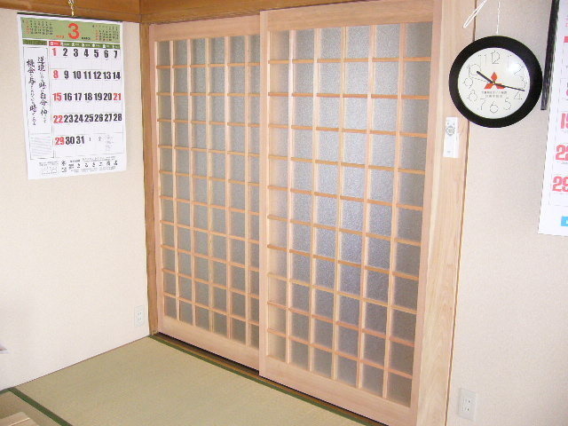 二本松市：室内建具を新設☆　和室との仕切りは和のイメージに合わせて造り替え